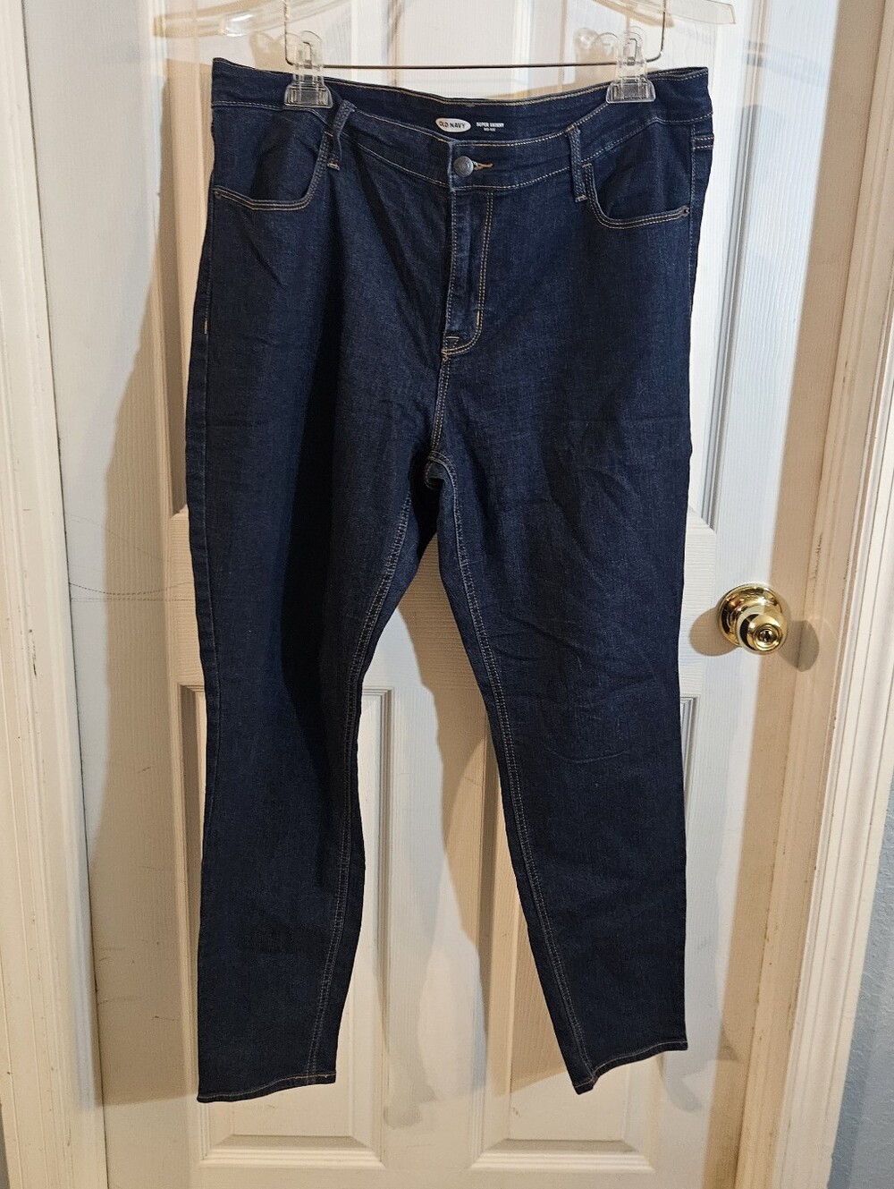 Old Navy Super Skinny Mid Rise Ankle Jean Dark Rinse Size 16
